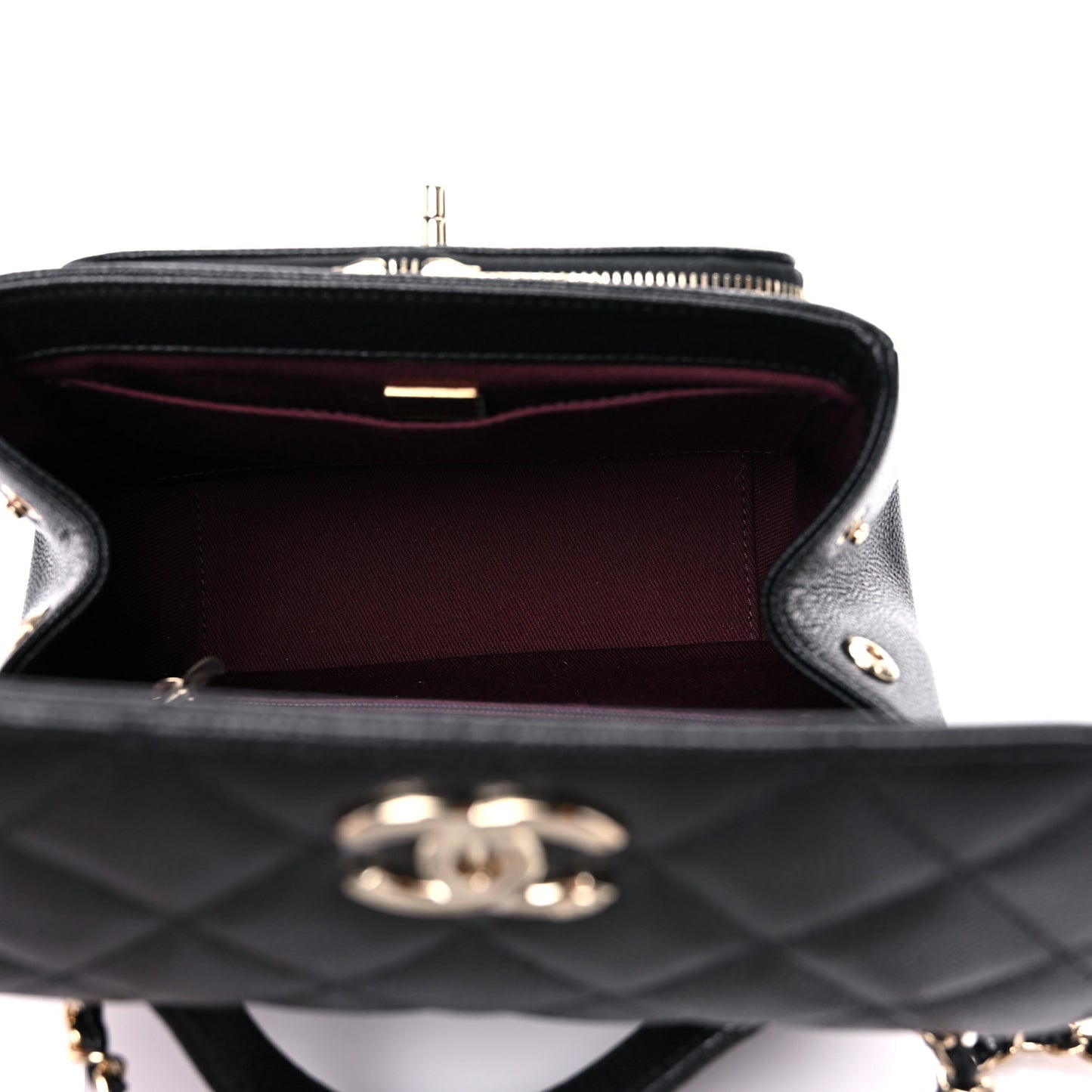 Caviar Quilted Small Business Affinity Flap Black