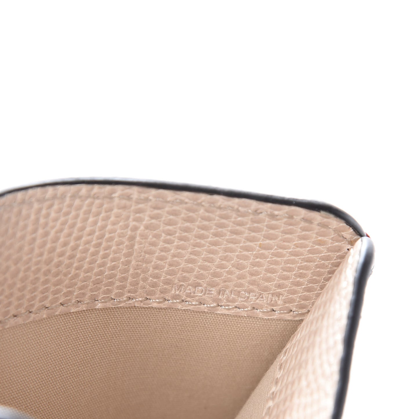 Crocodile Embossed Calfskin C Card Holder Dusky Red