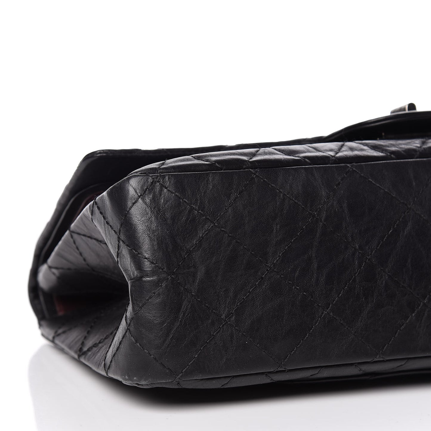 Aged Calfskin Quilted 2.55 Reissue 227 Flap Black