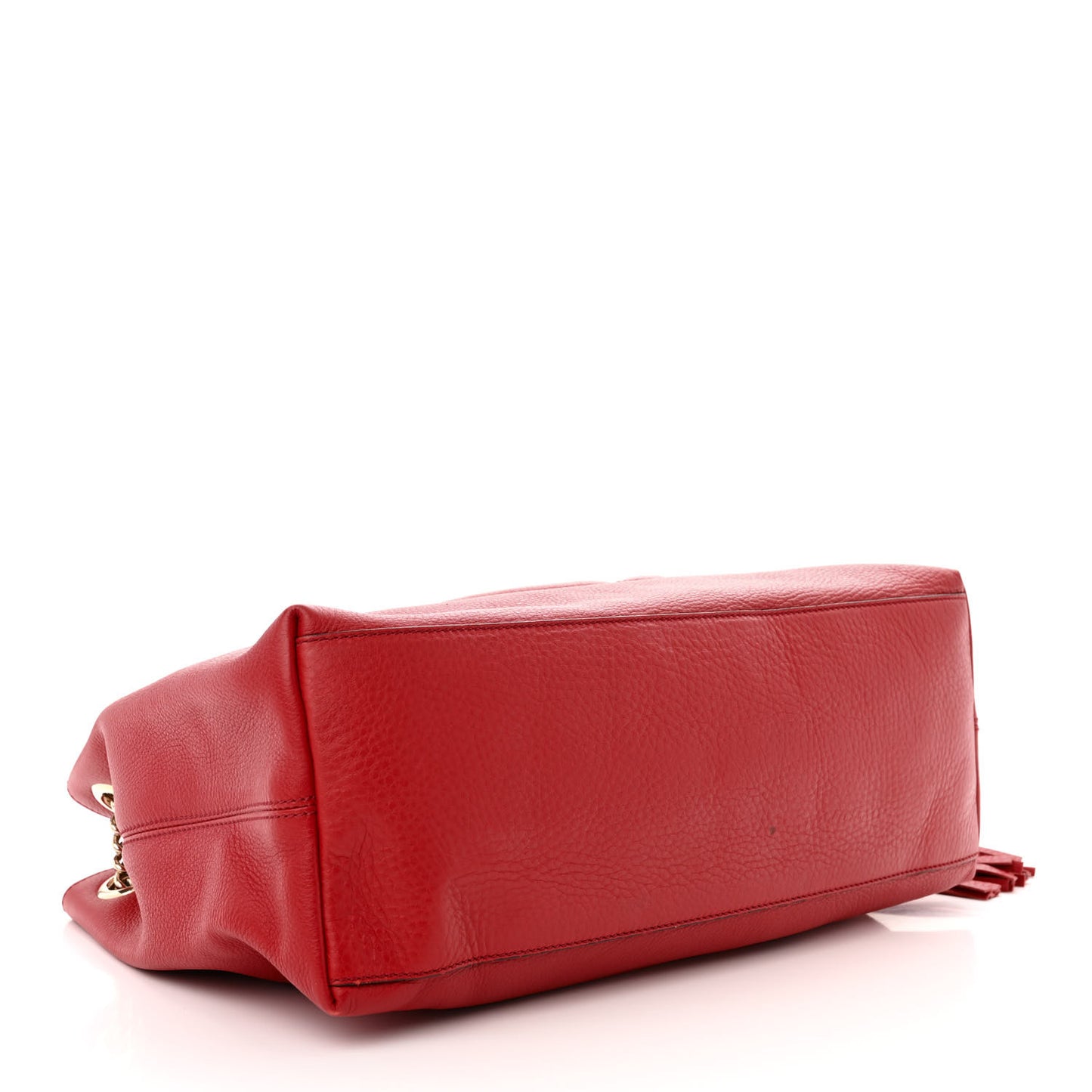 Pebbled Calfskin Medium Soho Chain Shoulder Bag Tabasco Red