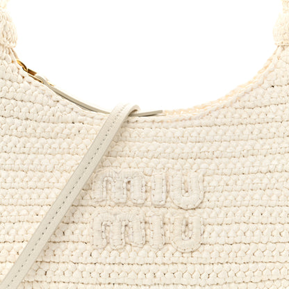 Miu Miu Crochet Mini Wander Hobo White 8 of 10