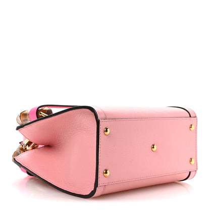 Gucci Wonka Grain Calfskin Mini Diana Tote Bag Wild Rose Fuxia Fluo 3 of 9