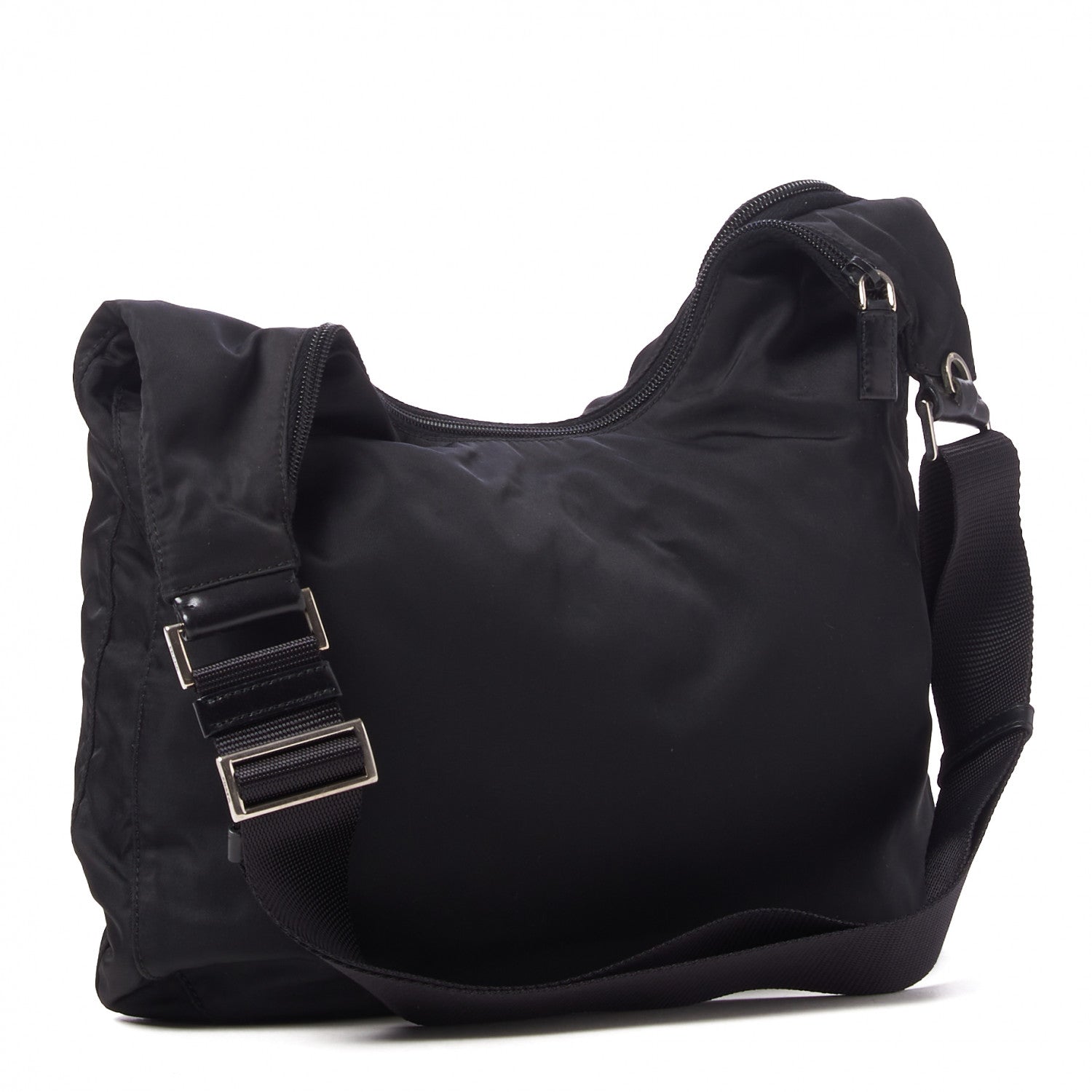 Prada Nylon Tessuto Messenger Bag Black 2 of 9