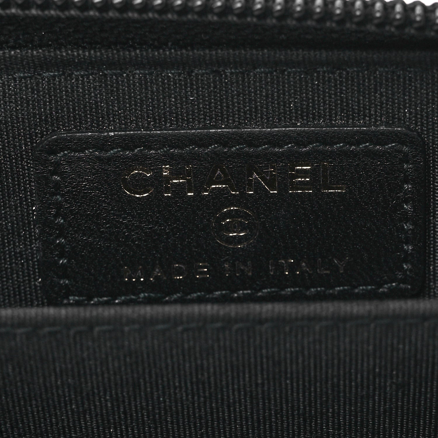 Chanel Lambskin Quilted Zip Around Boy Coin Purse Wallet Black 6 of 7