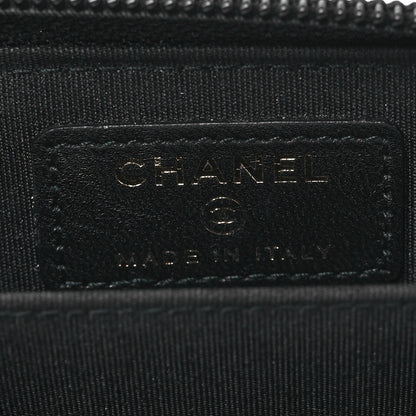 Chanel Lambskin Quilted Zip Around Boy Coin Purse Wallet Black 6 of 7