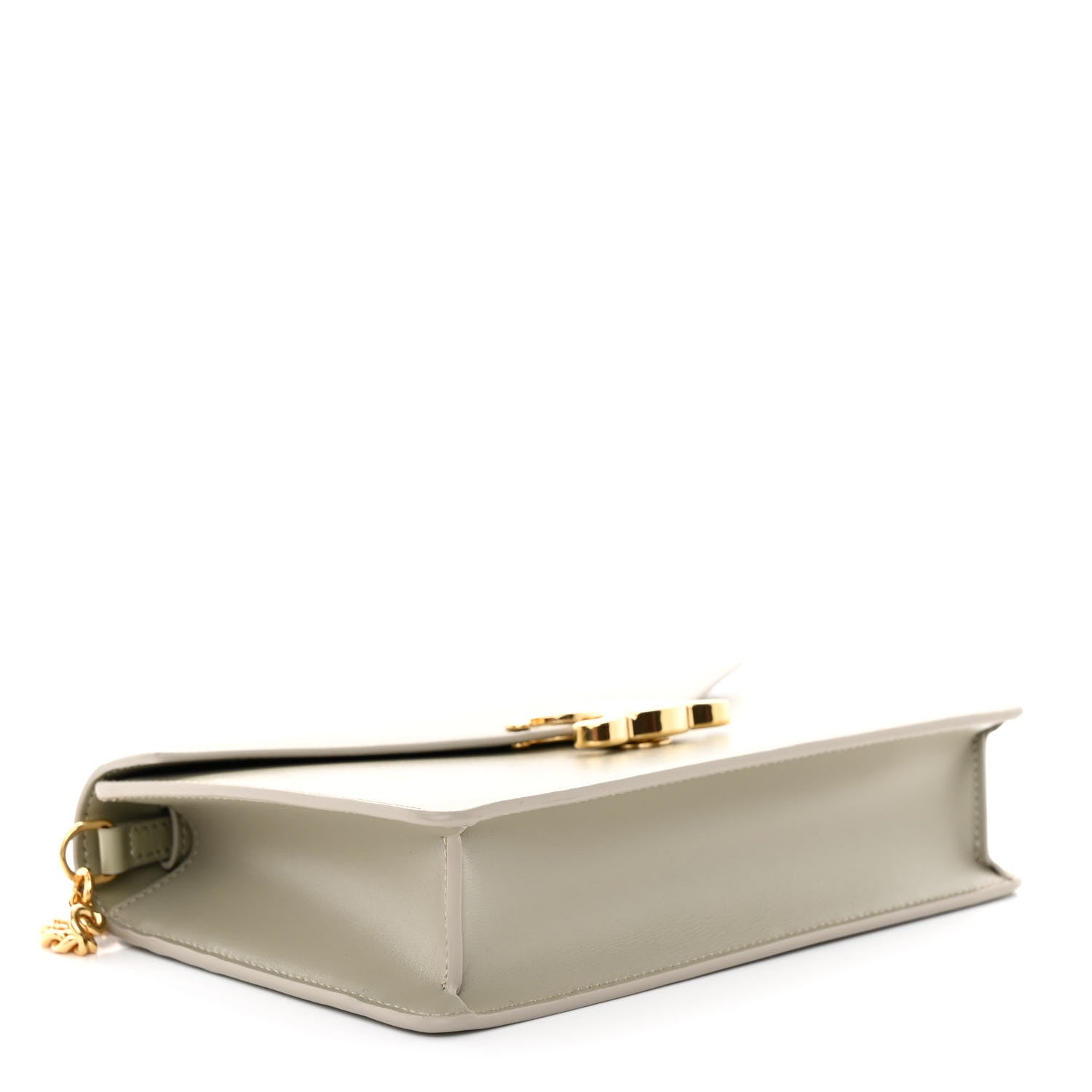 Celine Shiny Calfskin Triomphe Margo Wallet on Chain Green Clay 4 of 10
