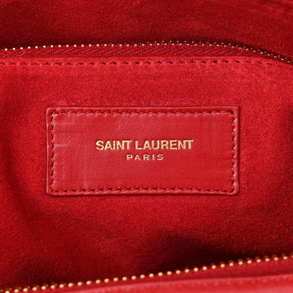 Saint Laurent Calfskin Classic Duffle 12 Bag Red 6 of 10