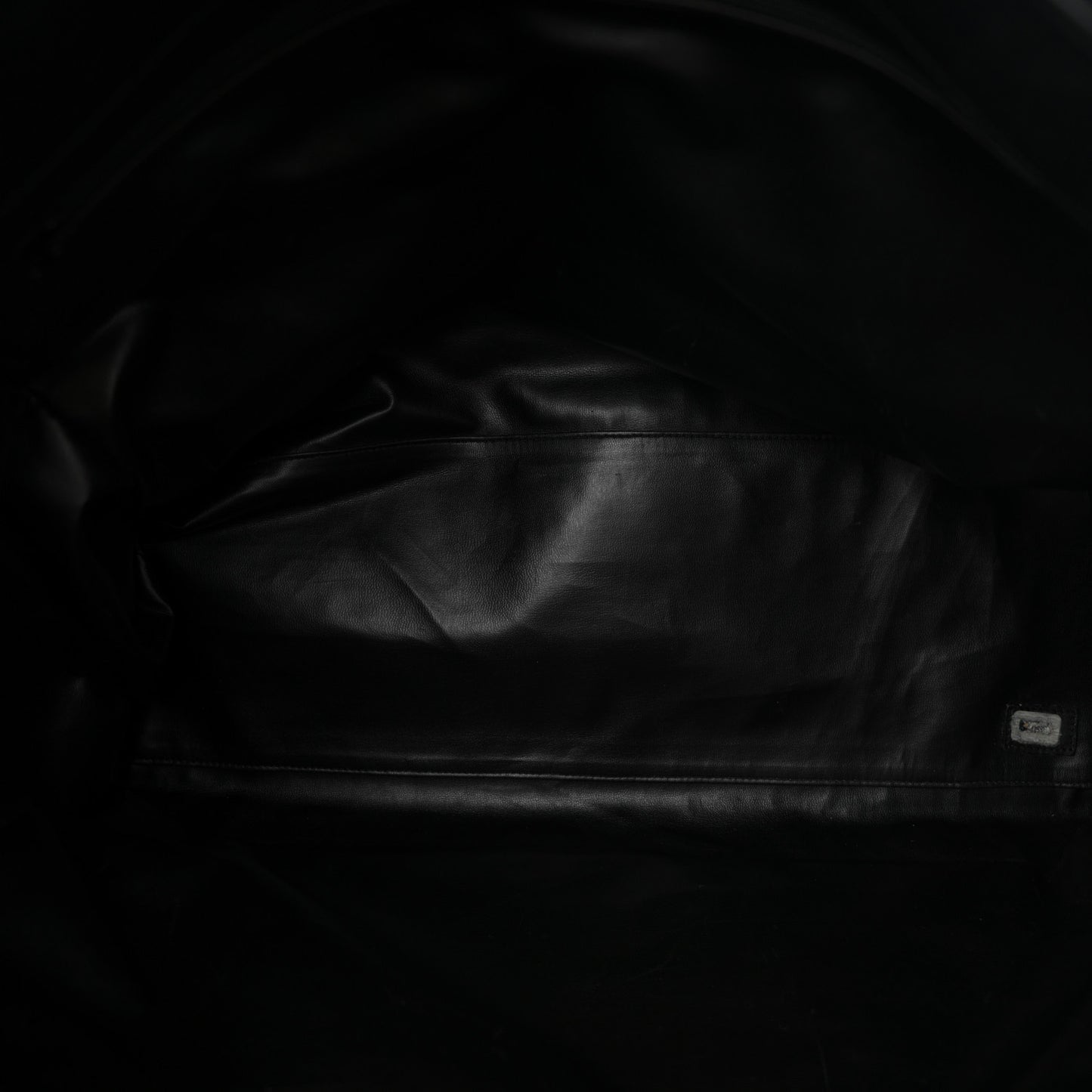 Calfskin Stitched XL Weekender Black