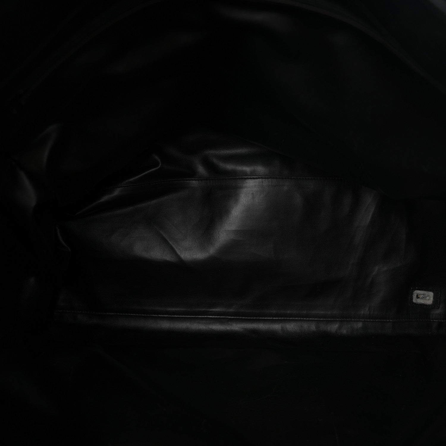 Chanel Calfskin Stitched XL Weekender Black 5 of 10