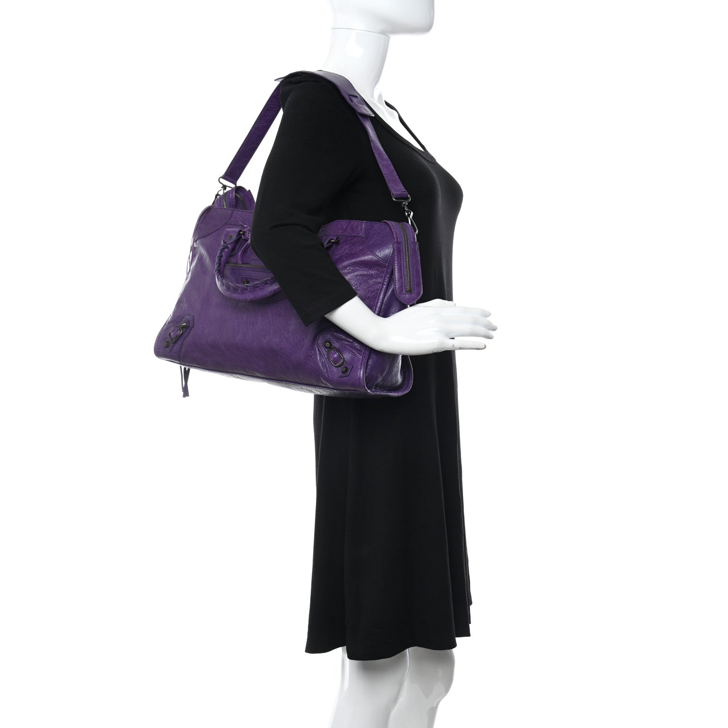 Balenciaga Agneau Classic Hardware City Dark Violet 2 of 14