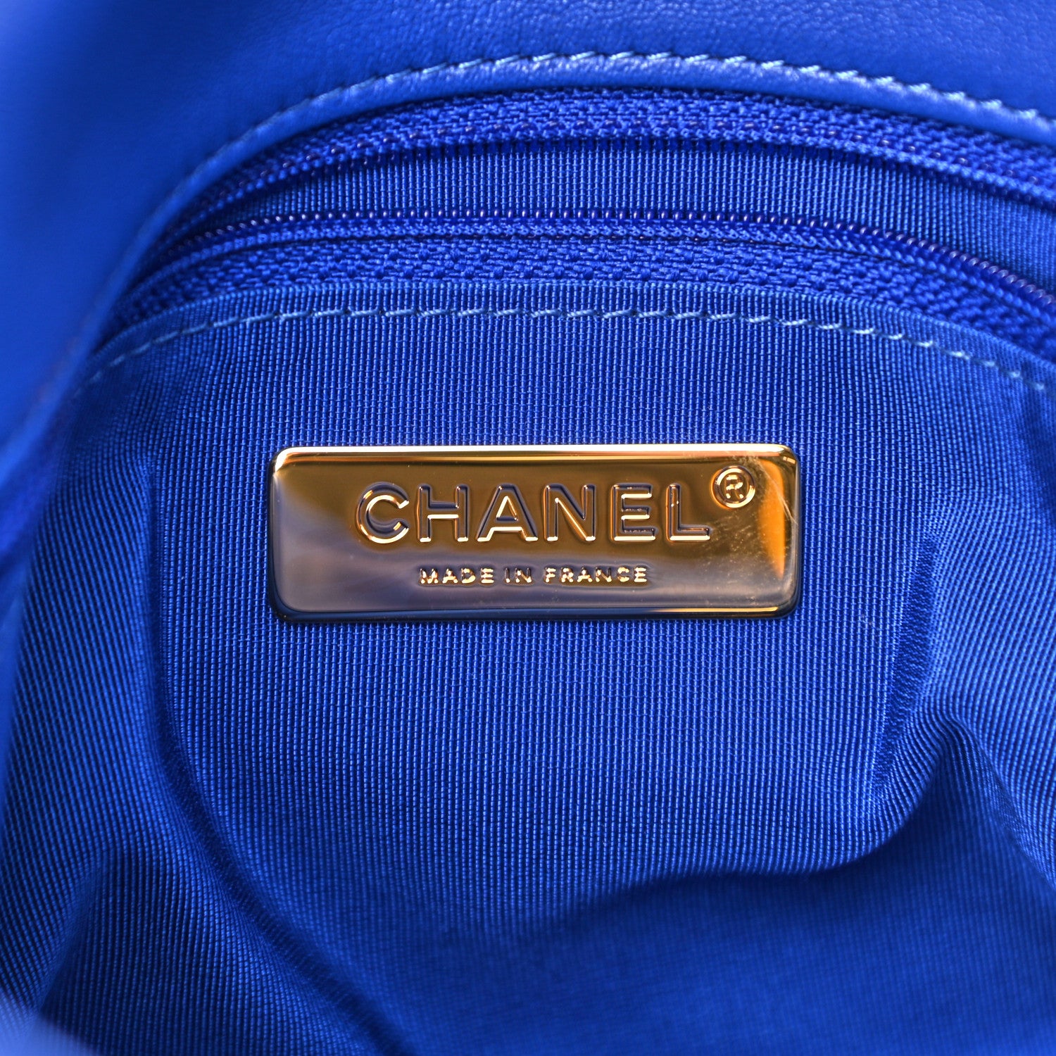 Chanel Lambskin Quilted Medium Chanel 19 Flap Blue 6 of 10