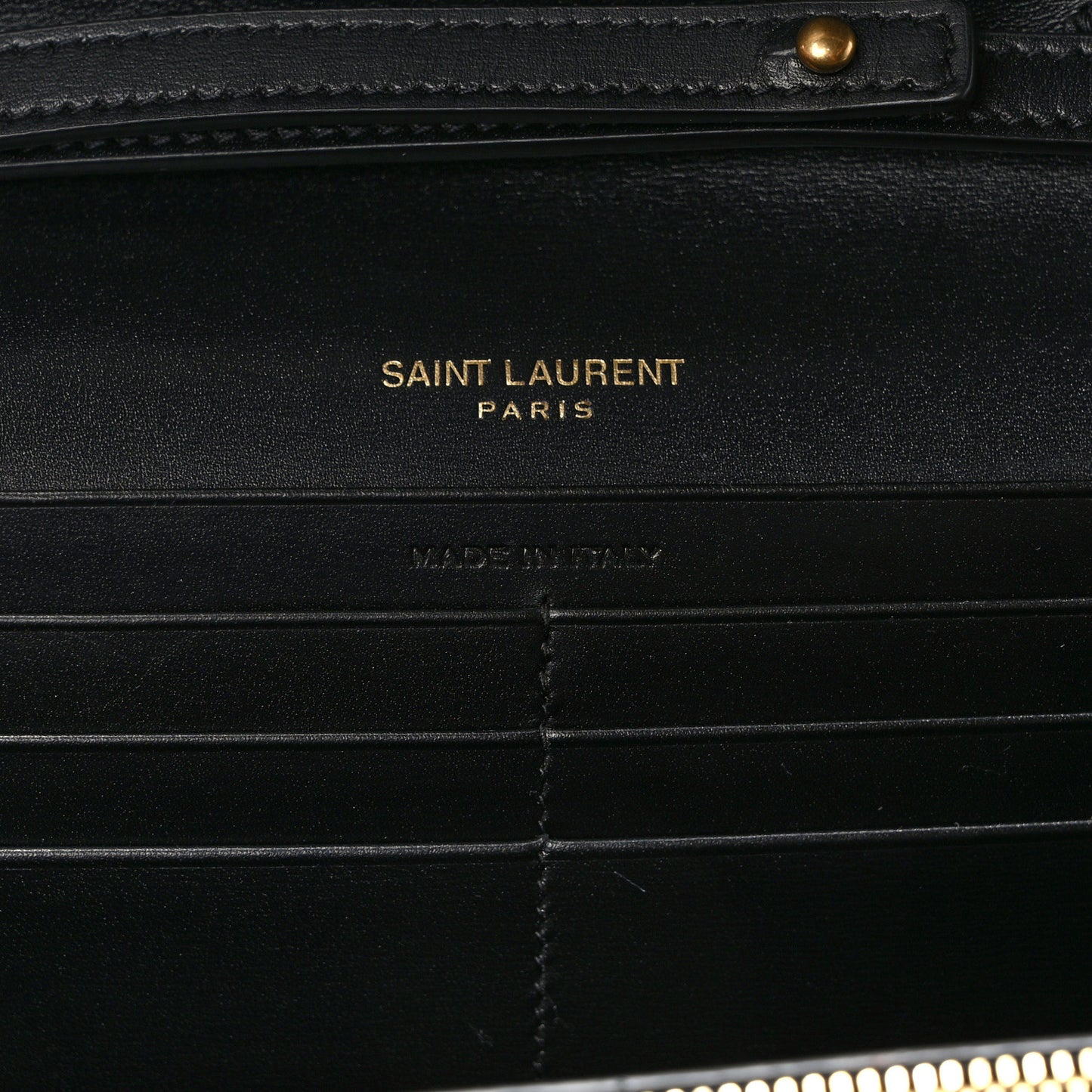 Smooth Calfskin Le Maillon Chain Wallet Black