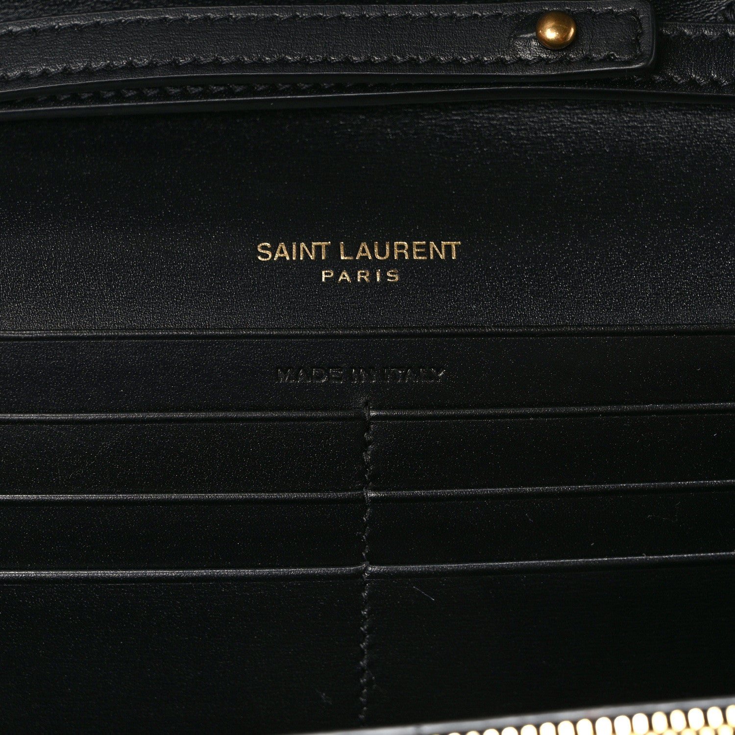 Saint Laurent Smooth Calfskin Le Maillon Chain Wallet Black 6 of 9
