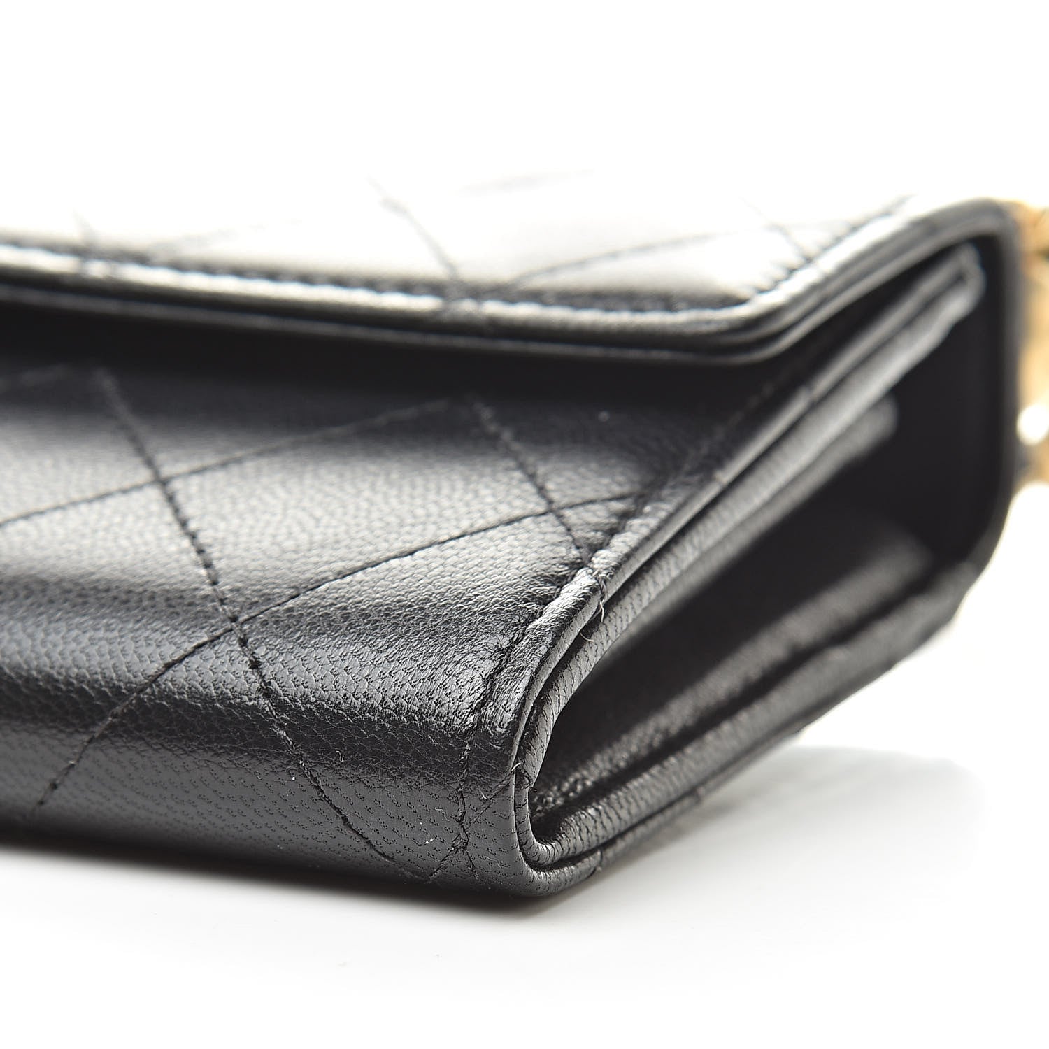 Chanel Goatskin Quilted Chic Pearls Clutch With Chain Black 11 of 12