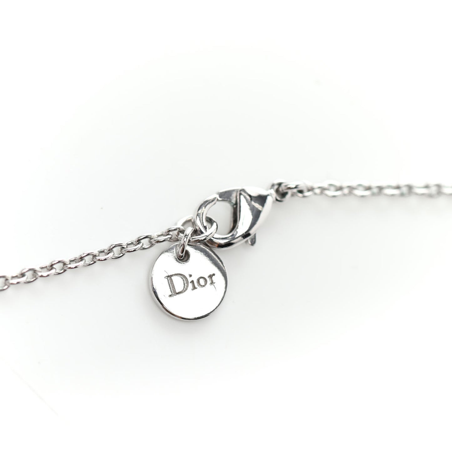 Metal Crystal Clair D Lune Necklace Silver