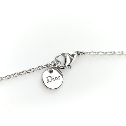 Christian Dior Metal Crystal Clair D Lune Necklace Silver 4 of 4