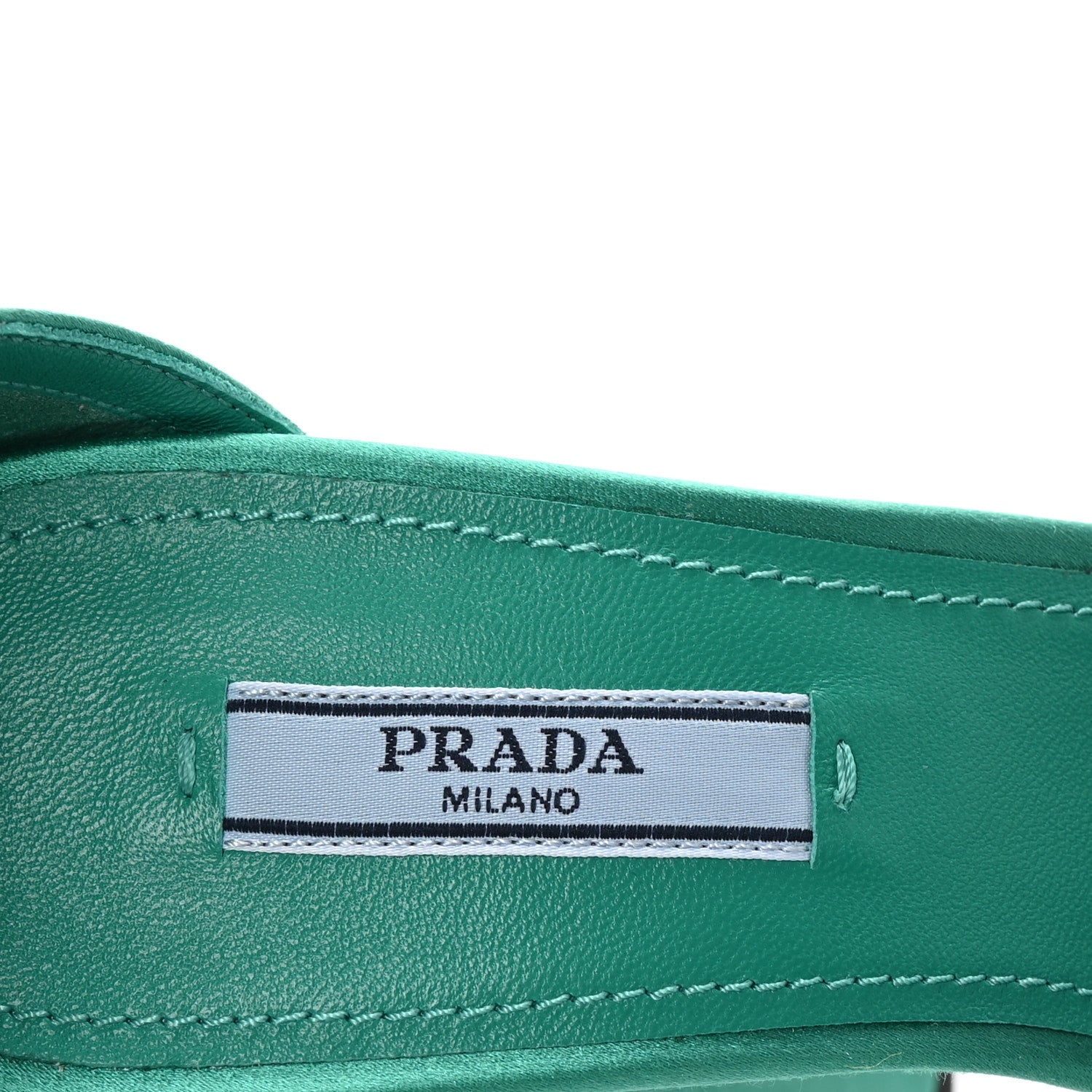 Prada Satin Crystal Triangle Logo 40/135mm Platform Sandals 36.5 Mango 8 of 9