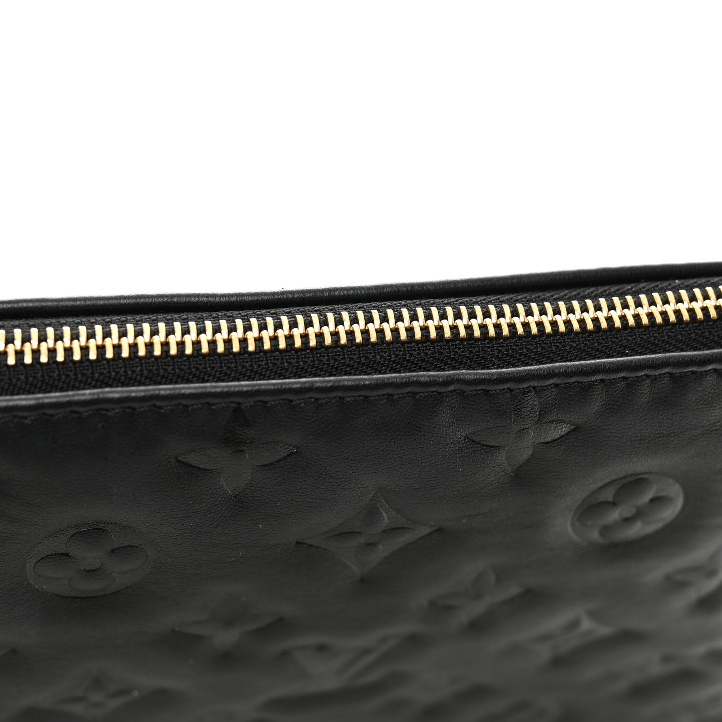 Lambskin Embossed Monogram Coussin PM Black