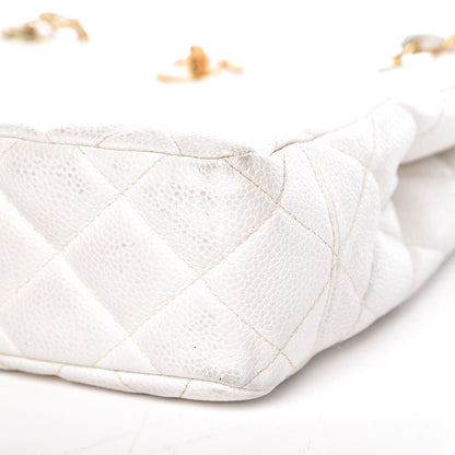 Chanel Caviar Quilted Shoulder Bag White 11 of 20