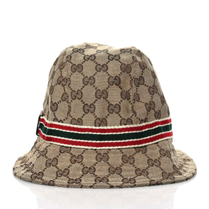 Gucci Monogram Web Bucket Hat XL Brown 3 of 7