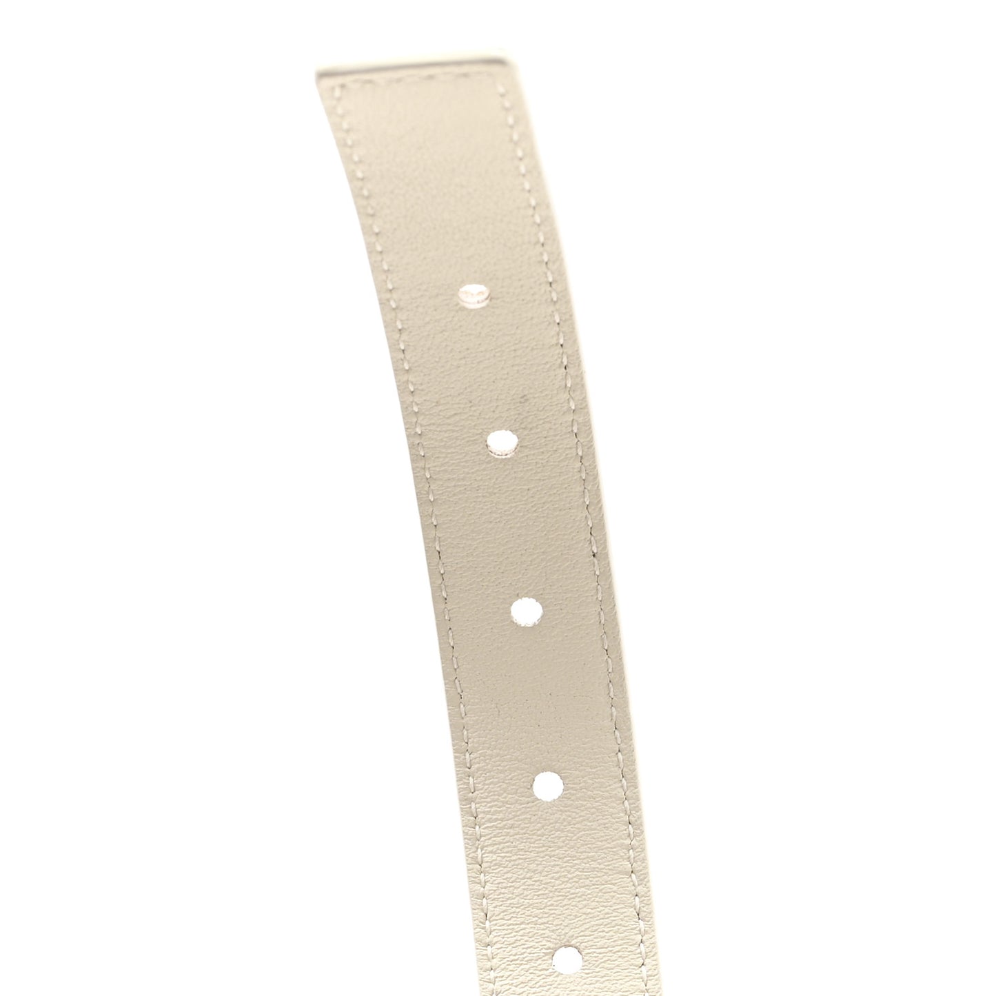 Calfskin Crocodile Embossed Maillon Belt 90 36 Crema Soft