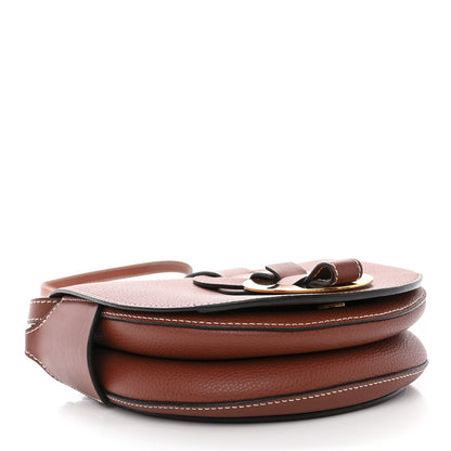 Chloe Grained Calfskin Small Darryl Saddle Crossbody Bag Sepia Brown 4 of 10