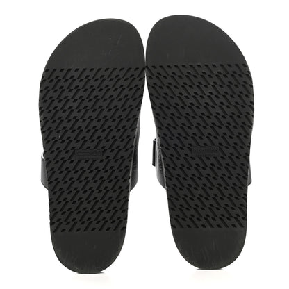 Hermes Calfskin Womens Chypre Sandals 39 Black 5 of 11