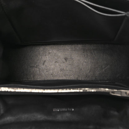 Balenciaga Washed Denim Quilted Medium Crush Chain Bag Black 5 of 11