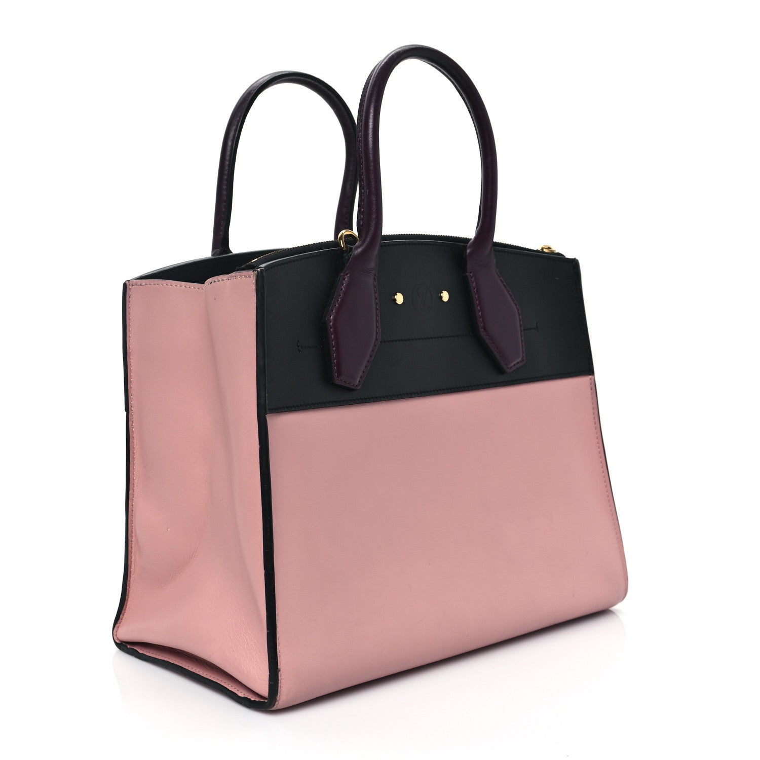Louis Vuitton Calfskin City Steamer MM Magnolia Black 3 of 13