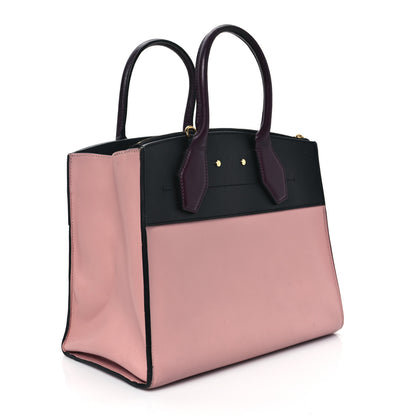 Louis Vuitton Calfskin City Steamer MM Magnolia Black 3 of 13