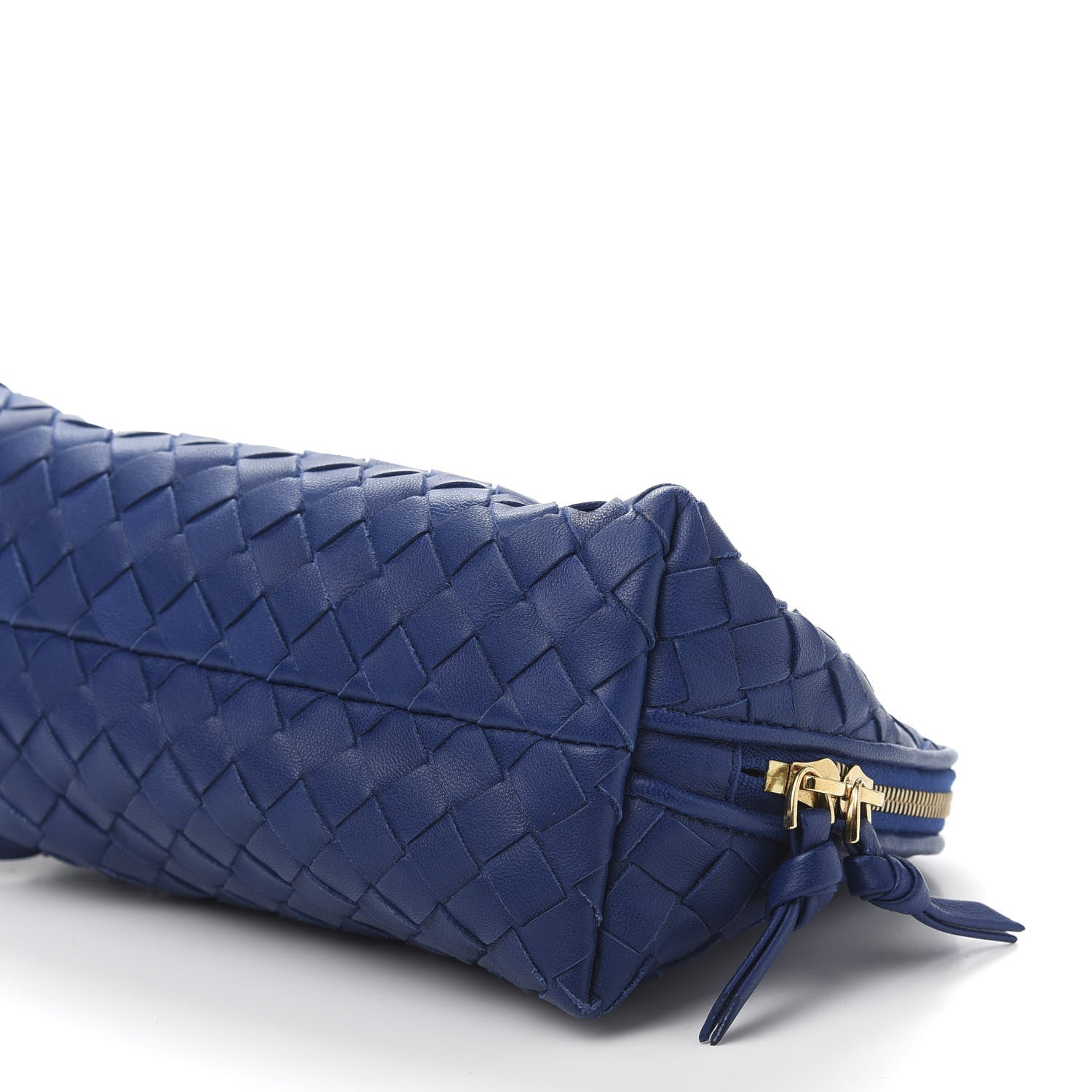 Bottega Veneta Nappa Intrecciato Cosmetic Pouch Royal Blue 10 of 10