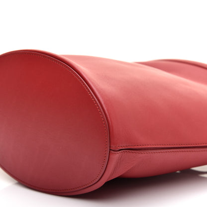 Celine Smooth Calfskin Clasp Bucket Bag Red 7 of 9