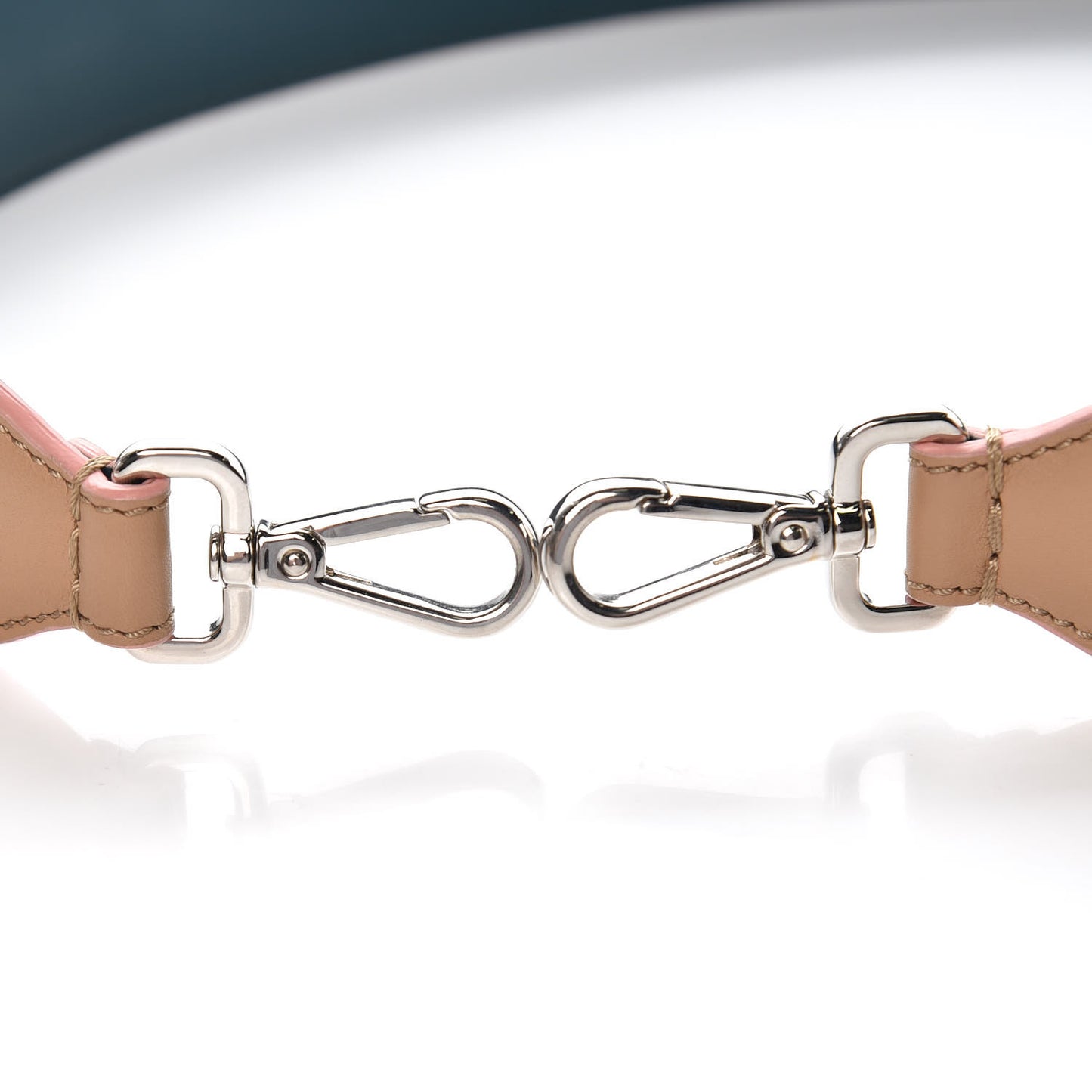 Vitello Dolce Plexiglass Bi-Color Studded Strap You Cuoio Oceano Multicolor