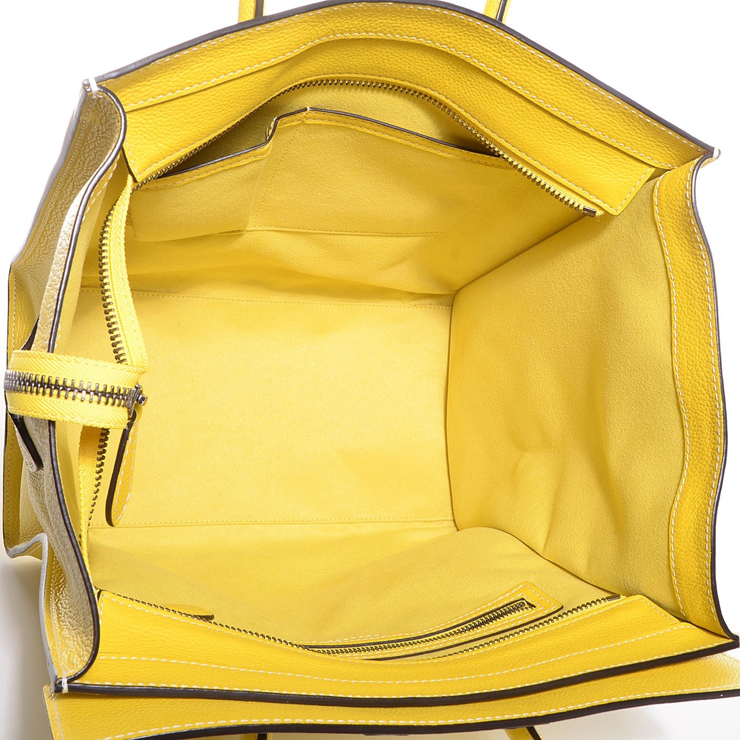 Drummed Calfskin Mini Luggage Citron