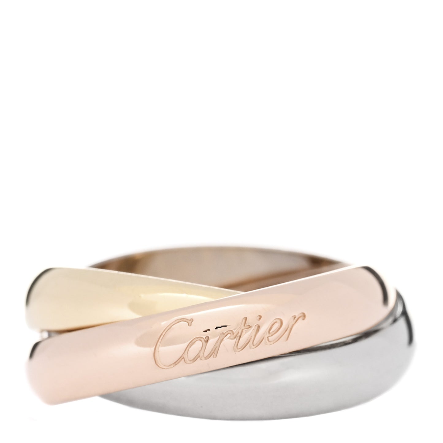 18K Pink Yellow White Gold Classic Trinity Ring 50 5.25