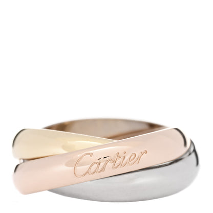 Cartier 18K Pink Yellow White Gold Classic Trinity Ring 50 5.25 1 of 6