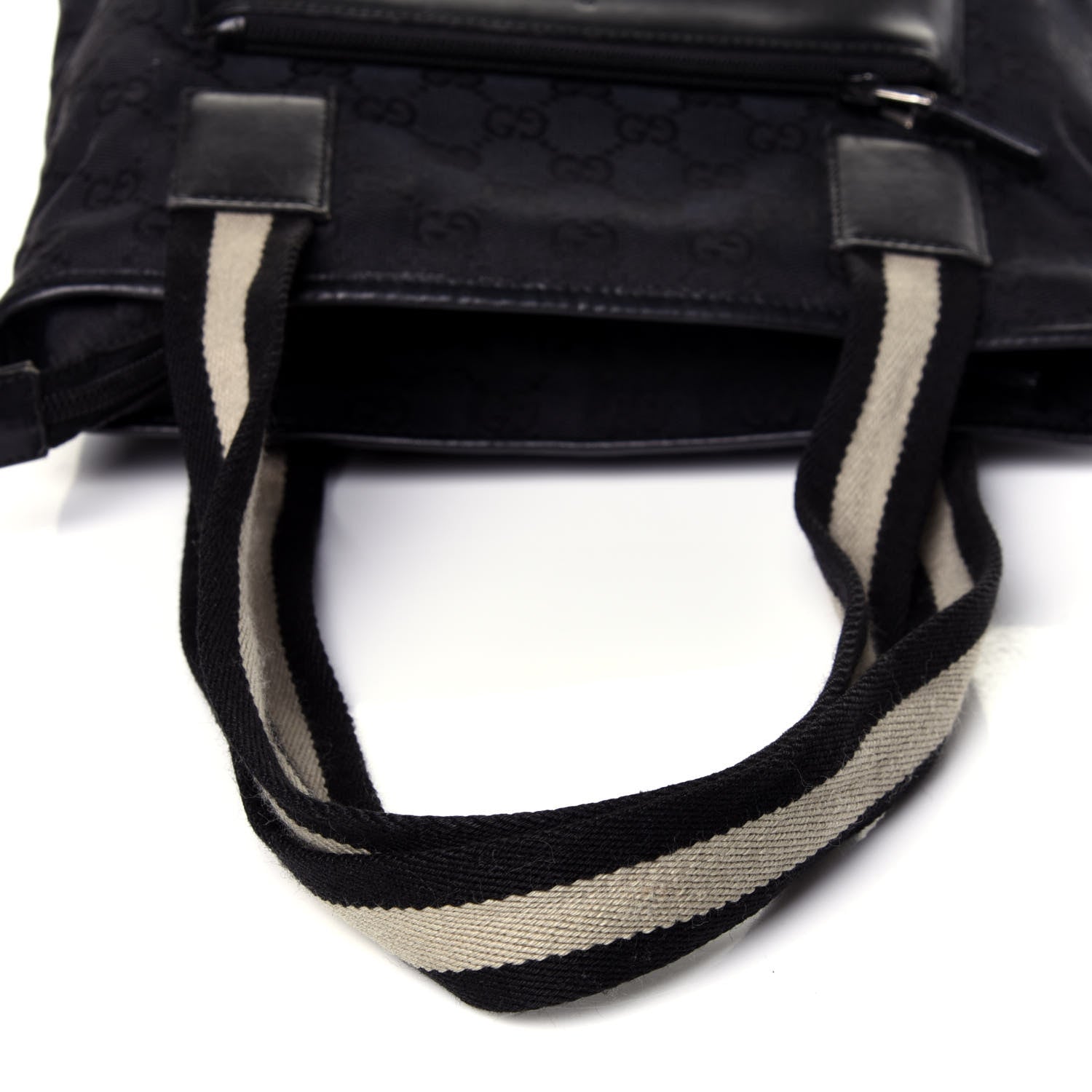 Gucci Nylon Calfskin Large Tote Black 10 of 12