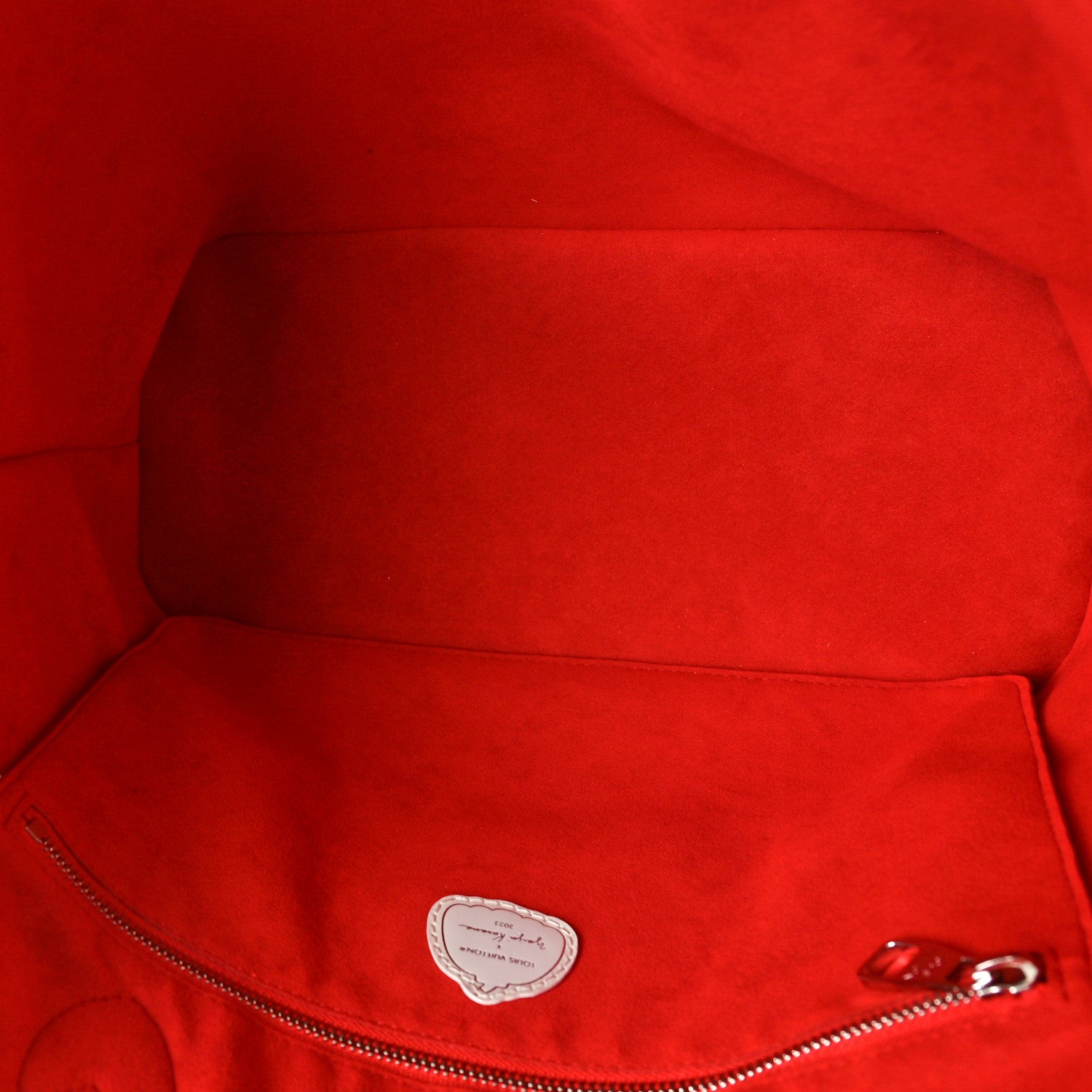 Louis Vuitton LV X YK Empreinte Infinity Dots Neverfull MM Rouge White 6 of 9