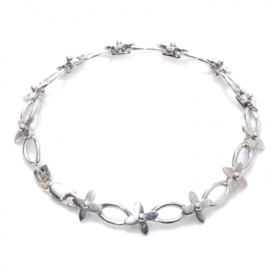 18k White Gold Quatrefoil Bracelet M