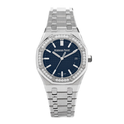 Audemars Piguet AUDEMARS PIGUET Stainless Steel Diamond 34mm Royal Oak Automatic Watch Blue 77451ST.ZZ.1361ST.04 1 of 5
