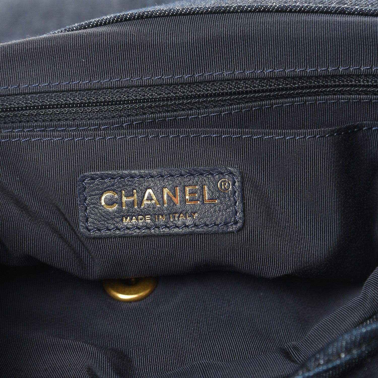 Chanel Washed Denim Quilted Large Urban Spirit Backpack Dark Blue 6 of 15