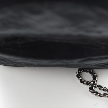 Chanel Velvet Quilted Camellia Wristlet Black 5 of 5