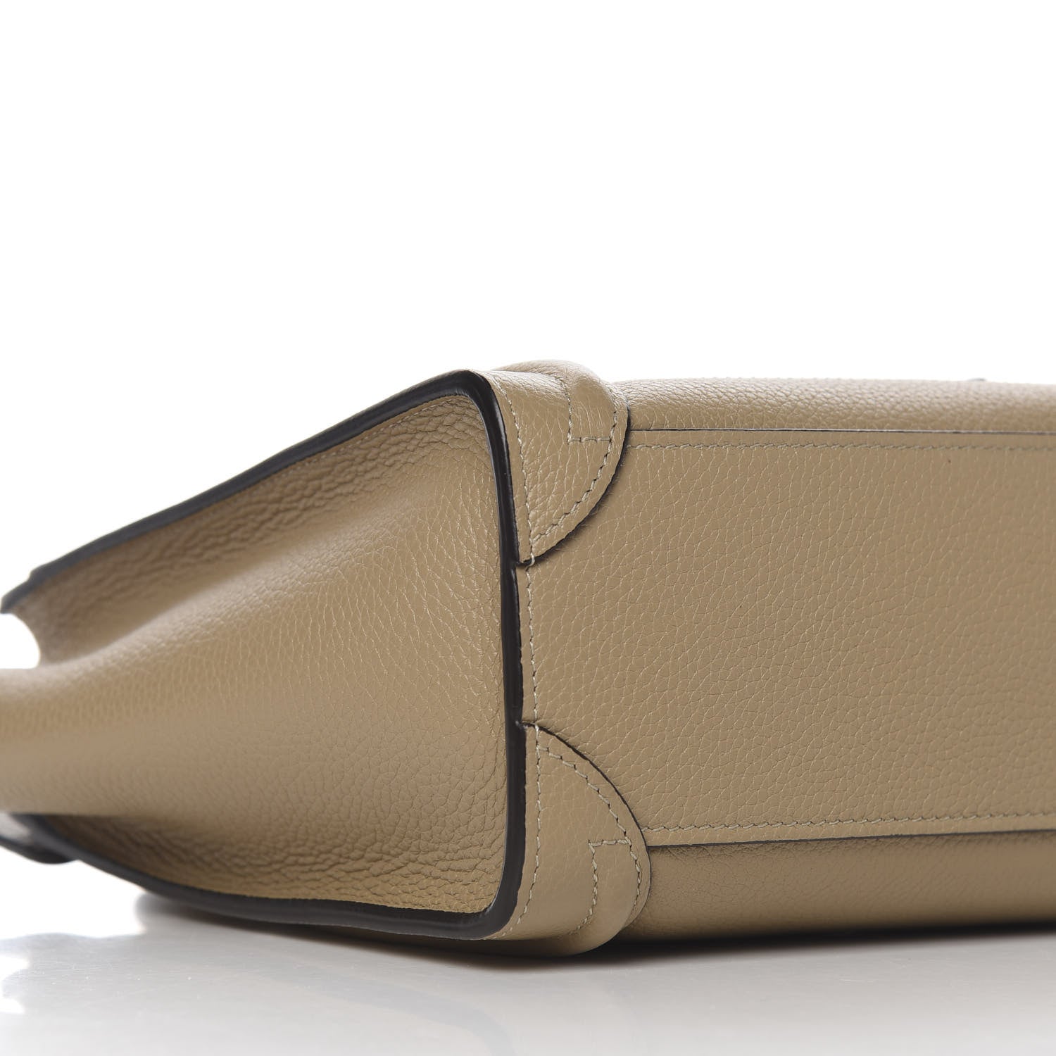 Celine Drummed Calfskin Nano Luggage Dune 7 of 9