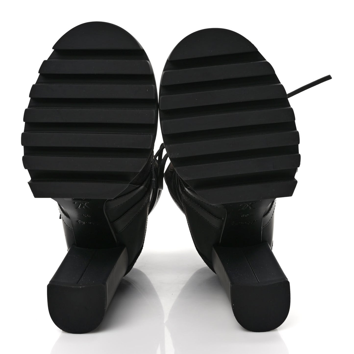 Patent Calfskin Monogram Star Trail Ankle Boots 39 Black