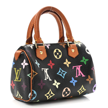 Louis Vuitton Monogram Multicolor Mini Sac HL Speedy Black 2 of 11
