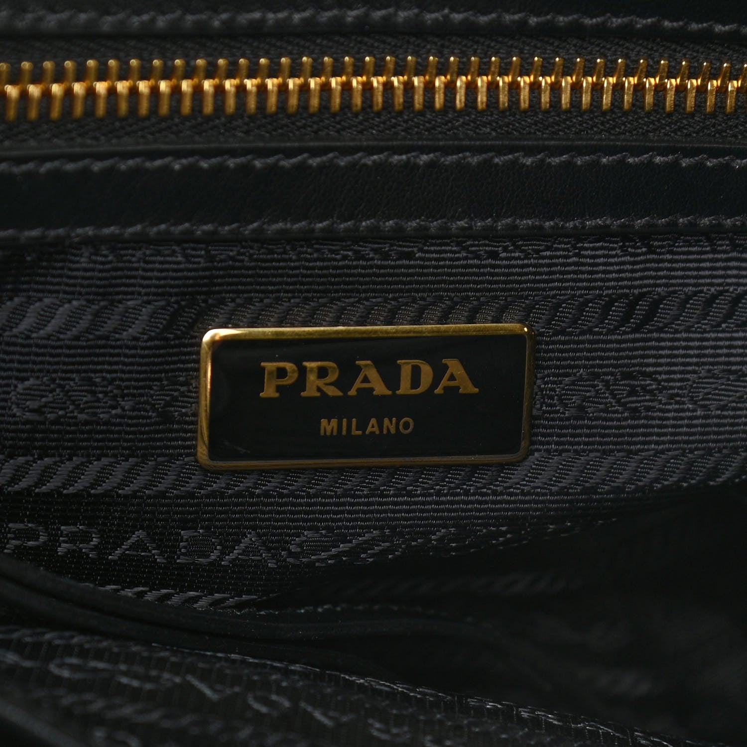 Prada Jacquard Logo Tote Black 6 of 9