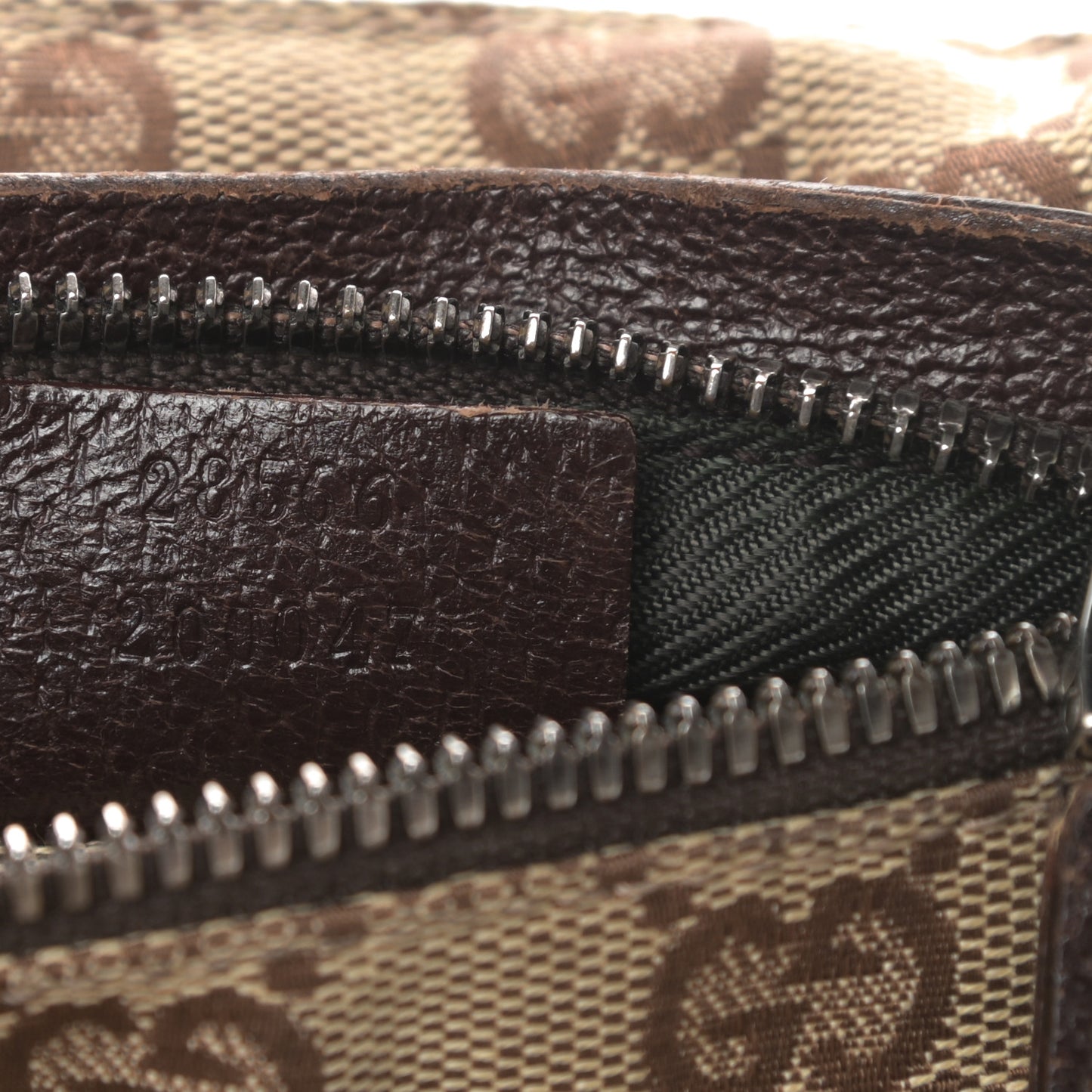GG Monogram Double Pocket Belt Bag Dark Brown