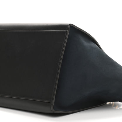 Celine Nubuck Crocodile Embossed Medium Trapeze Navy 12 of 12