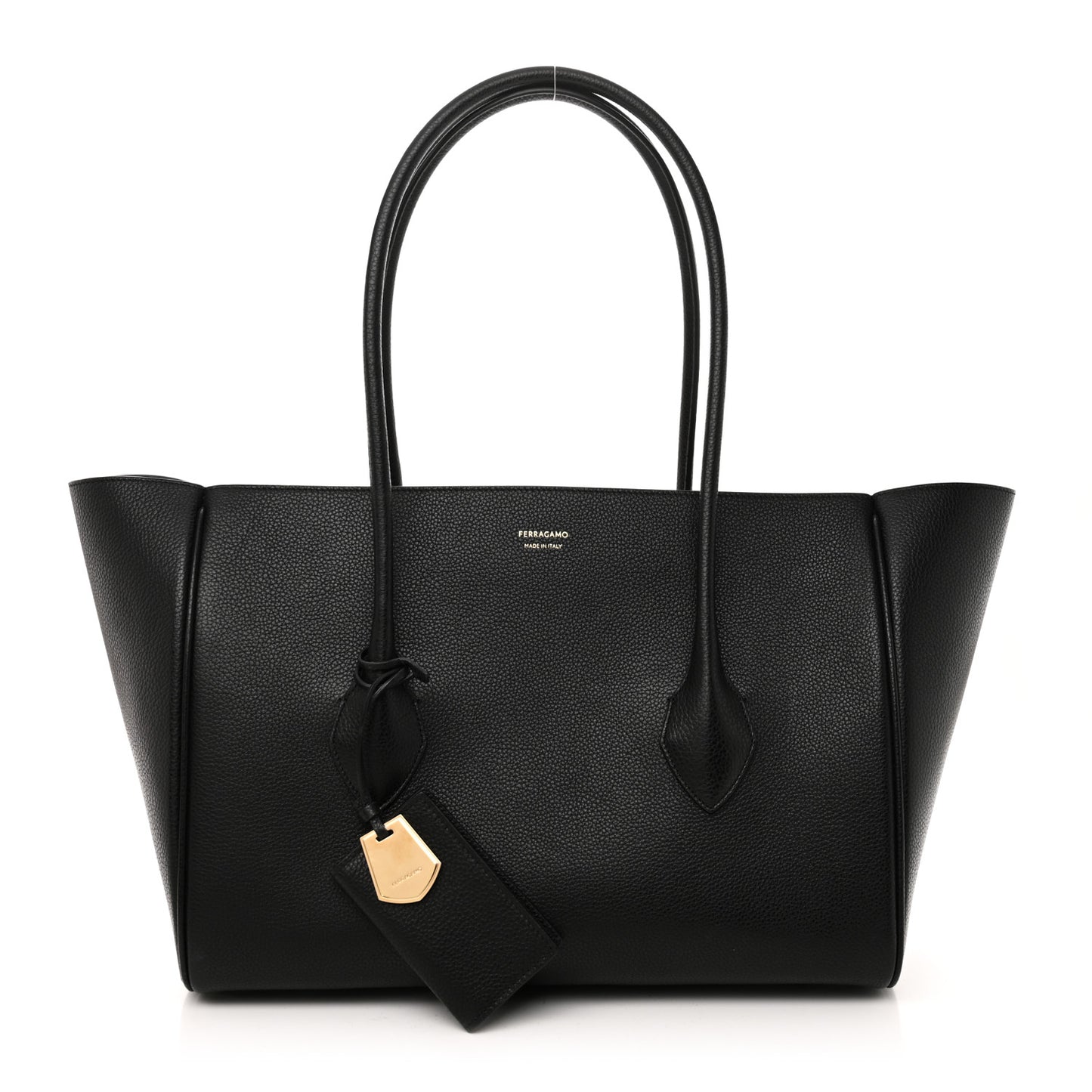 Hammered Calfskin XL East West Tote Bag Black