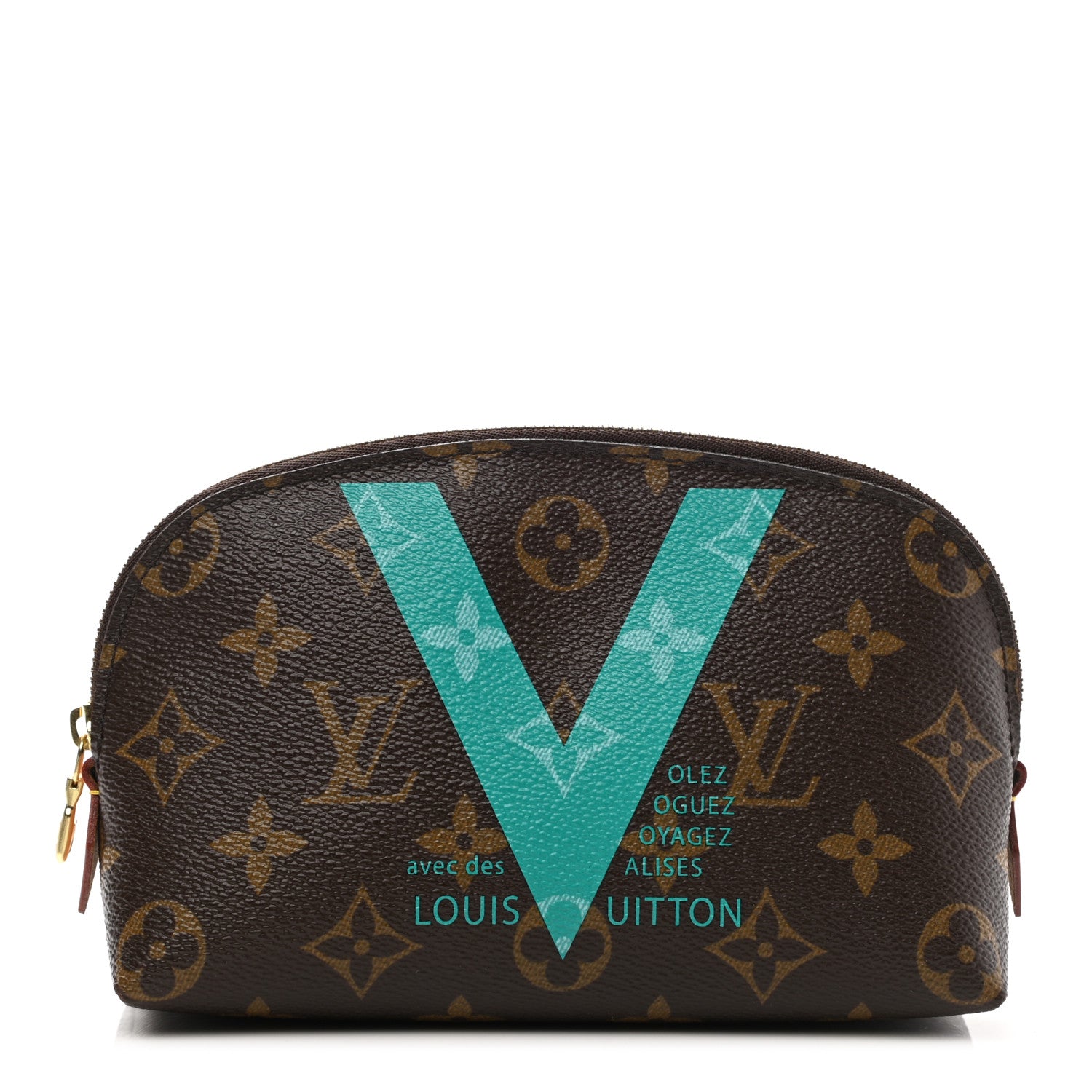 Louis Vuitton Monogram V Cosmetic Pouch Turquoise 1 of 6